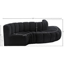 Manufacturer Color_Black -- Meridian Arc Stationary Fabric Sofa IMAGE 10