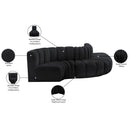  Manufacturer Color_Black -- Meridian Arc Stationary Fabric Sofa IMAGE 11