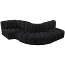  Manufacturer Color_Black -- Meridian Arc Stationary Fabric Sofa IMAGE 4