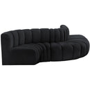  Manufacturer Color_Black -- Meridian Arc Stationary Fabric Sofa IMAGE 5