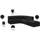  Manufacturer Color_Black -- Meridian Arc Stationary Fabric Sofa IMAGE 17