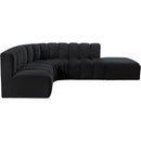  Manufacturer Color_Black -- Meridian Arc Stationary Fabric Sofa IMAGE 9