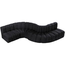  Manufacturer Color_Black -- Meridian Arc Stationary Fabric Sofa IMAGE 4