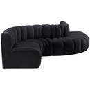  Manufacturer Color_Black -- Meridian Arc Stationary Fabric Sofa IMAGE 6