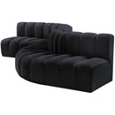  Manufacturer Color_Black -- Meridian Arc Stationary Fabric Sofa IMAGE 7