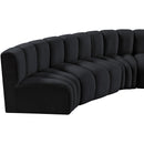  Manufacturer Color_Black -- Meridian Arc Stationary Fabric Sofa IMAGE 11