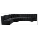  Manufacturer Color_Black -- Meridian Arc Stationary Fabric Sofa IMAGE 12