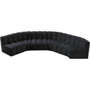  Manufacturer Color_Black -- Meridian Arc Stationary Fabric Sofa IMAGE 4