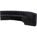  Manufacturer Color_Black -- Meridian Arc Stationary Fabric Sofa IMAGE 6