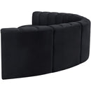  Manufacturer Color_Black -- Meridian Arc Stationary Fabric Sofa IMAGE 7