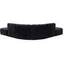 Meridian Arc Black Velvet 6 pc Modular Sectional IMAGE 3