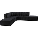  Manufacturer Color_Black -- Meridian Arc Stationary Fabric Sofa IMAGE 5