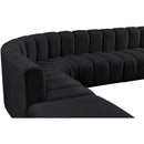  Manufacturer Color_Black -- Meridian Arc Stationary Fabric Sofa IMAGE 8
