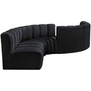  Manufacturer Color_Black -- Meridian Arc Stationary Fabric Sofa IMAGE 5