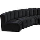  Manufacturer Color_Black -- Meridian Arc Stationary Fabric Sofa IMAGE 7