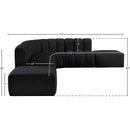  Manufacturer Color_Black -- Meridian Arc Stationary Fabric Sofa IMAGE 13