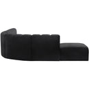  Manufacturer Color_Black -- Meridian Arc Stationary Fabric Sofa IMAGE 5