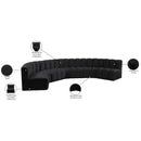  Manufacturer Color_Black -- Meridian Arc Stationary Fabric Sofa IMAGE 15