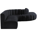  Manufacturer Color_Black -- Meridian Arc Stationary Fabric Sofa IMAGE 5