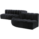  Manufacturer Color_Black -- Meridian Arc Stationary Fabric Sofa IMAGE 6