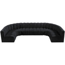  Manufacturer Color_Black -- Meridian Arc Stationary Fabric Sofa IMAGE 4