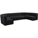  Manufacturer Color_Black -- Meridian Arc Stationary Fabric Sofa IMAGE 5