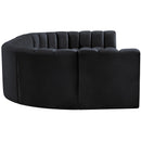  Manufacturer Color_Black -- Meridian Arc Stationary Fabric Sofa IMAGE 7