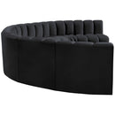  Manufacturer Color_Black -- Meridian Arc Stationary Fabric Sofa IMAGE 7