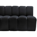 Meridian Arc Black Velvet 8 pc Modular Sectional IMAGE 15