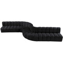  Manufacturer Color_Black -- Meridian Arc Stationary Fabric Sofa IMAGE 4