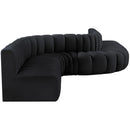  Manufacturer Color_Black -- Meridian Arc Stationary Fabric Sofa IMAGE 5