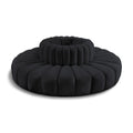 Meridian Arc Black Velvet 8 pc Modular Sectional IMAGE 1