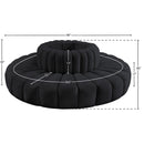 Meridian Arc Black Velvet 8 pc Modular Sectional IMAGE 6