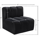 Manufacturer Color_Black -- Meridian Arc Stationary Fabric Chair IMAGE 7