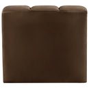 Manufacturer Color_Brown -- Arc Brown Velvet Upholstered Modular Curved Corner Chair IMAGE 4