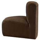  Manufacturer Color_Brown -- Arc Brown Velvet Upholstered Modular Curved Corner Chair IMAGE 7