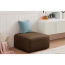  Manufacturer Color_Brown -- Arc Brown Velvet Upholstered Modular Ottoman IMAGE 2