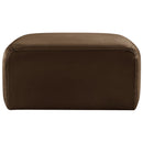  Manufacturer Color_Brown -- Arc Brown Velvet Upholstered Modular Ottoman IMAGE 3