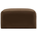  Manufacturer Color_Brown -- Arc Brown Velvet Upholstered Modular Ottoman IMAGE 4