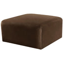  Manufacturer Color_Brown -- Arc Brown Velvet Upholstered Modular Ottoman IMAGE 5