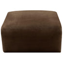  Manufacturer Color_Brown -- Arc Brown Velvet Upholstered Modular Ottoman IMAGE 6