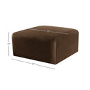  Manufacturer Color_Brown -- Arc Brown Velvet Upholstered Modular Ottoman IMAGE 7