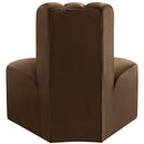  Manufacturer Color_Brown -- Arc Brown Velvet Upholstered Modular Reverse Corner Chair IMAGE 3