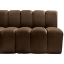  Manufacturer Color_Brown -- Arc 161" Brown Velvet Upholstered 10 pc Modular Sectional IMAGE 15