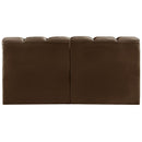  Manufacturer Color_Brown -- Arc 60" Brown Velvet Upholstered 2 pc Modular Sectional IMAGE 3