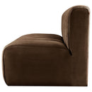  Manufacturer Color_Brown -- Arc 60" Brown Velvet Upholstered 2 pc Modular Sectional IMAGE 7