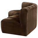  Manufacturer Color_Brown -- Arc 86" Brown Velvet Upholstered 3 pc Modular Sectional IMAGE 7