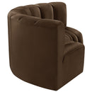  Manufacturer Color_Brown -- Arc 80" Brown Velvet Upholstered 3 pc Modular Sectional IMAGE 7