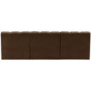 Manufacturer Color_Brown -- Arc 89.5" Brown Velvet Upholstered 3 pc Modular Sectional IMAGE 3