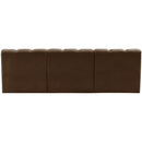 Meridian Arc Brown Velvet 3 pc Modular Sectional IMAGE 3